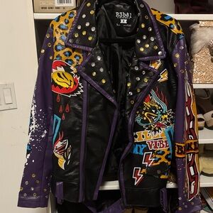 Killstar Black and Purple Studded Jacket